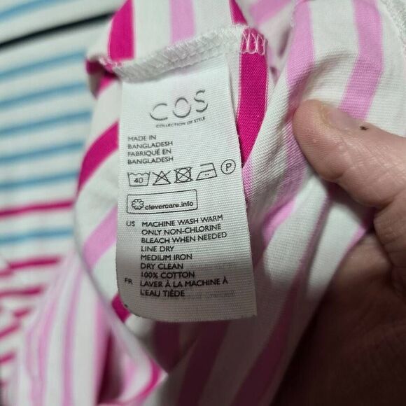 5/$25 COS Multicolor Stripe Basic Tee - Picture 4 of 4
